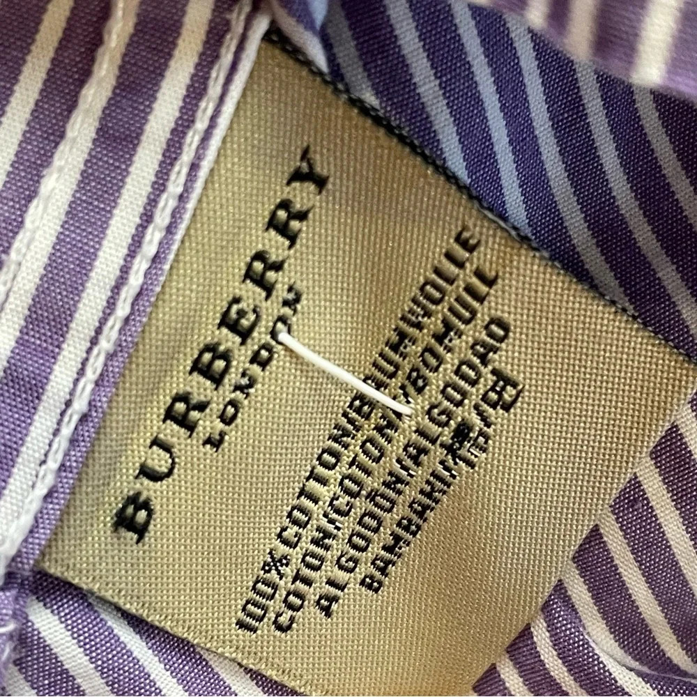 Men's Burberry Striped Button Down - image 6